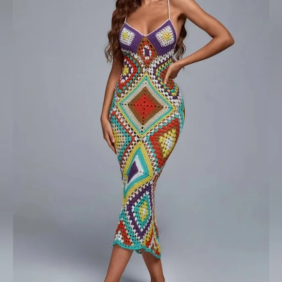 Bella Barnett Romo Weave Maxi Dress New Medium - Picture 9 of 12